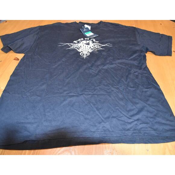 Nike S/S Tee, Men's XL, Black, Cream Graphic, Dusk Til Dawn Summer Hoops, NWT - Picture 3 of 4